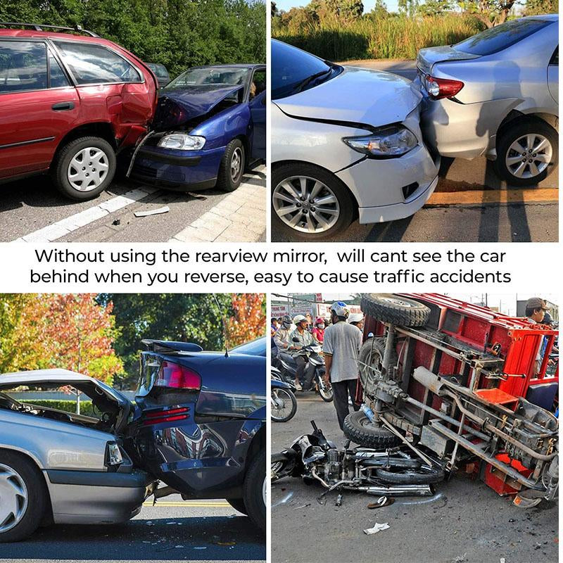 Joytutus Universal 11.81 Inch Panoramic Convex Real View Mirror for Car SUV Trucks Reversible Passengers High-Quality Glass Anti-Fall Design Easy Install Rearview Mirror