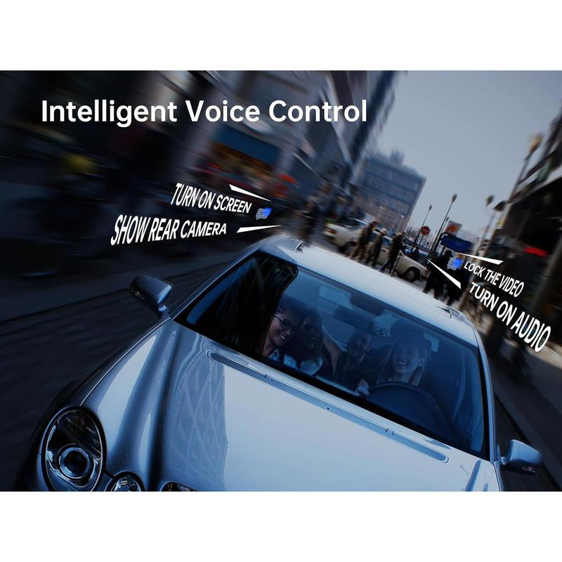 Pelsee P10 2.5K Rear View Mirror Camera, 10'' Mirror Dash Cam Smart Driving Assistant W/Adas and BSD, Front and Rear Camera for Cars Trucks,Night Vision,Voice Control,Parking Mode,Free 32GB Card