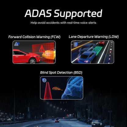 Pelsee P12 Pro 4K Mirror Dash Cam, 12'' Rear View Mirror Camera Smart Driving Assistant W/Adas and BSD,2160P Front and Rear Camera,Voice Control,Night Vision,Parking Monitoring,Free 32GB Memory Card