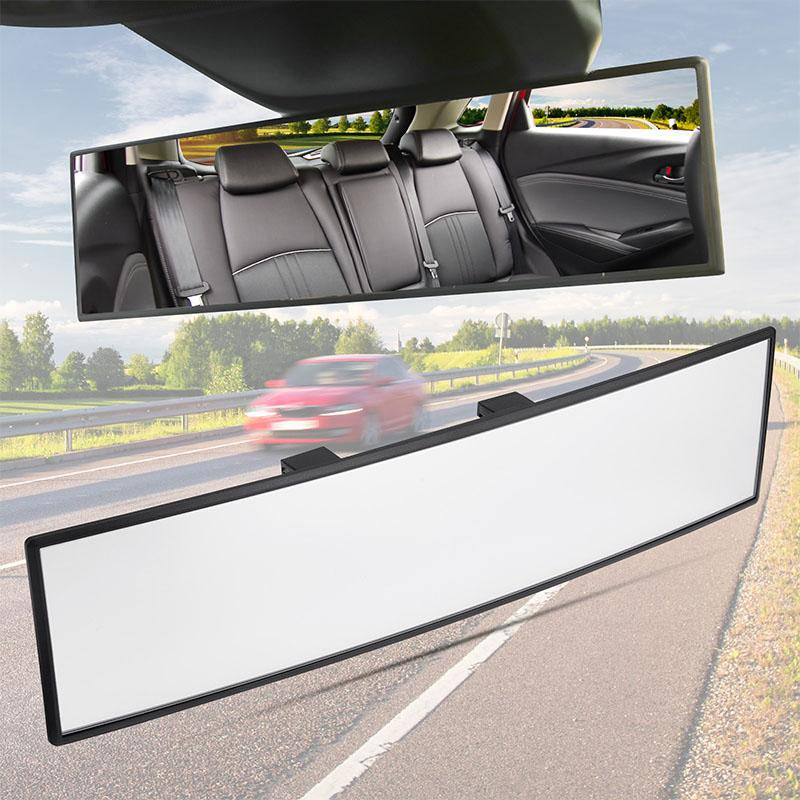 Joytutus Universal 11.81 Inch Panoramic Convex Real View Mirror for Car SUV Trucks Reversible Passengers High-Quality Glass Anti-Fall Design Easy Install Rearview Mirror