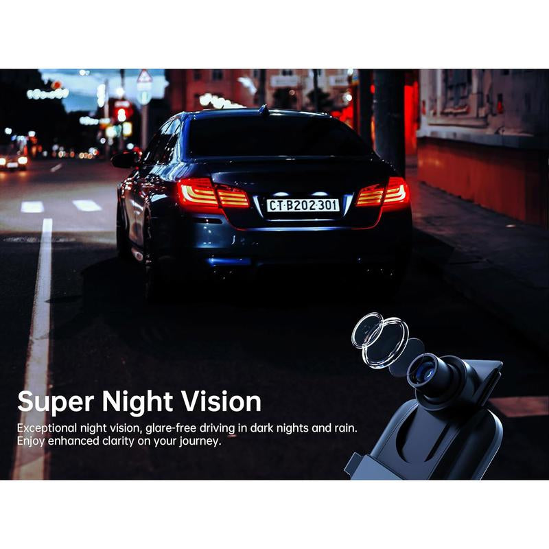 Pelsee P10 2.5K Rear View Mirror Camera, 10'' Mirror Dash Cam Smart Driving Assistant W/Adas and BSD, Front and Rear Camera for Cars Trucks,Night Vision,Voice Control,Parking Mode,Free 32GB Card